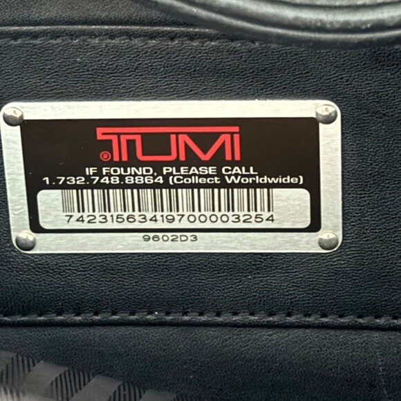 Vintage Tumi Black Leather Expandable Computer Bag/Briefcase *Missing Strap* - Picture 12 of 12